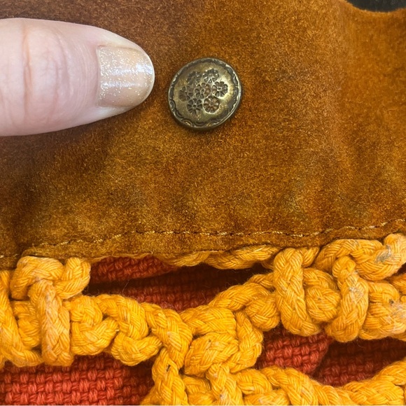 Lucky Brand Y2K Boho Macrame Leather Shoulder Bag - Picture 3 of 12